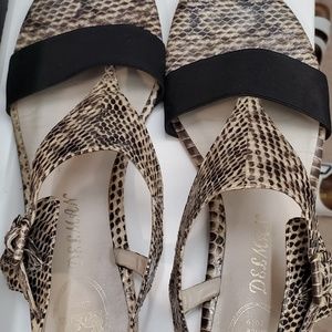 Delmar thong snakeskin sandals
